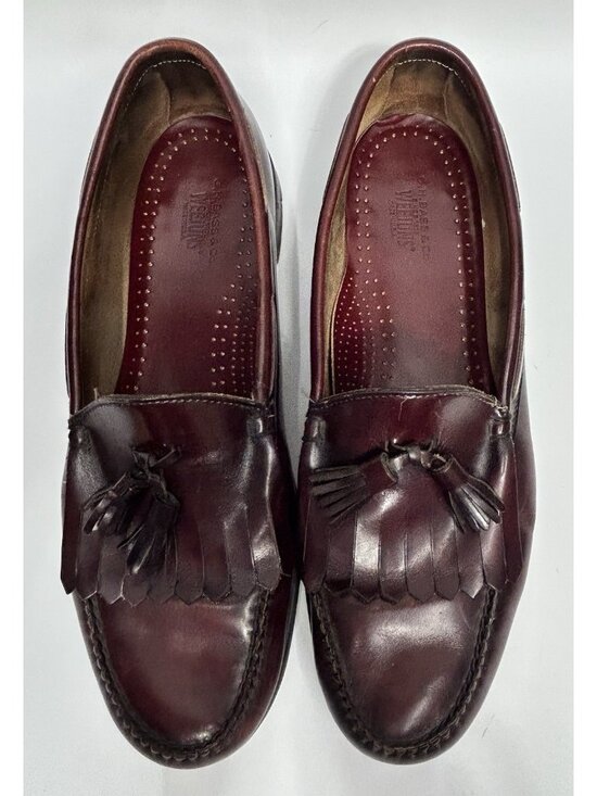 Bass & Co Weejuns 14 Classic BURGUNDY Layton Leather Kiltie Tassel Loafers Shoes main image 11